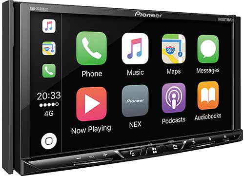 PIONEER Multimedia DVD Receiver with 7" WVGA Display, Apple CarPlayTM, Android AutoTM, Built-in Bluetooth, HD Radio Tuner, SiriusXM-Ready and AppRadio Mode +