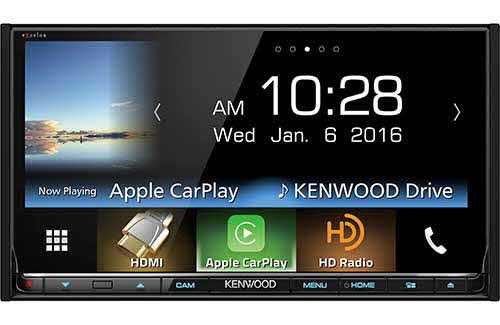 Kenwood excelon Double DIN Bluetooth In-Dash DVD/CD/AM/FM Car Stereo w/ 6.95" Touch Screen with Android Auto/Apple Carplay and Built-in HD Radio