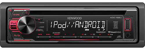  KENWOOD Single DIN In-Dash CD/AM/FM MP3 Receiver w/Front USB & Aux inputs