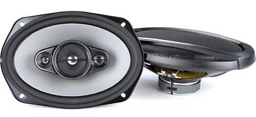 PIONEER 6" x 9" - 4-way 450 W Max Power, Carbon/Mica-reinforced IMPP cone, 18mm Tweeter and 11mm Super Tweeter and 2-1/4" Cone Midrange - Coaxial Speakers (pair)
