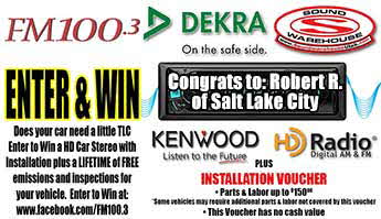 FM 100 3 Dekra Winner - Congrats to Robert R. of Salt Lake City