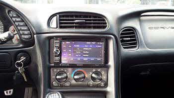 1999 Corvette. Custom fit a double din into the dash for a Kenwood 6.1" Monitor/DVD Receiver.