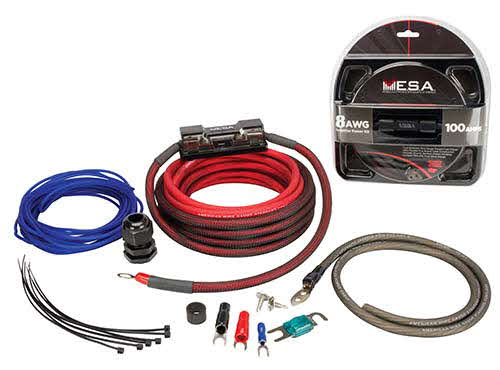 8 & 4 Gauge Amplifier Wiring Kits by Planet Audio and Rockford Fosgate