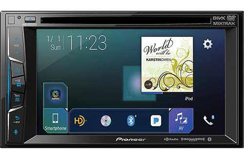 PIONEER Multimedia DVD Receiver with 6.2" WVGA Display, Apple CarPlay™, Built-in Bluetooth®, HD Radio™ Tuner, SiriusXM-Ready™, Waze Navigation and Traffic App and AppRadio Mode + PIONEER Multimedia DVD Receiver with 6.2" WVGA Display, Apple CarPlay™, Built-in Bluetooth®, HD Radio™ Tuner, SiriusXM-Ready™, Waze Navigation and Traffic App and AppRadio Mode +