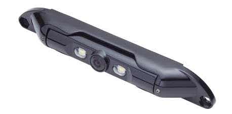ECHOMASTER 1/4" CMOS Bar Type License Plate Camera with Black Metal Finish for Front or Rear View