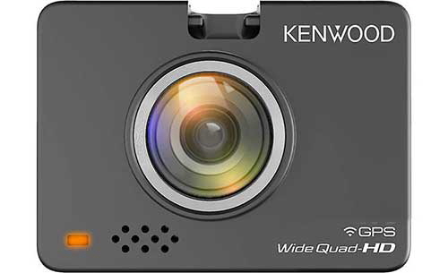 Kenwood HD dash cam with 2" display, Wi-Fi, GPS, and included rear-view cam Kenwood HD dash cam with 2" display, Wi-Fi, GPS, and included rear-view cam