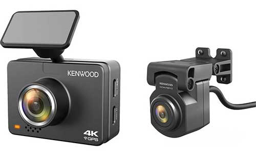Kenwood Compact 4K HD dash camera with 2" display, Wi-Fi, and GPS — includes rear-view cam Kenwood Compact 4K HD dash camera with 2" display, Wi-Fi, and GPS — includes rear-view cam