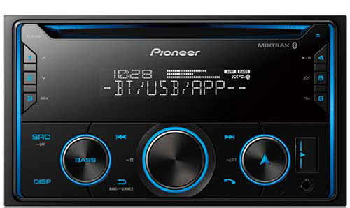 PIONEER Double DIN CD Receiver with Pioneer Smart Sync App Compatibility, MIXTRAX®, Built-in Bluetooth®