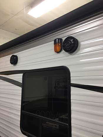 Jayco Travel Trailer: Installed a 7" Kenwood double din receiver, 2 pr. Kenwood marine speakers, TV & mount, Toggle switches & USB game plate