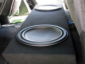 2008 GMC Sierra Duramax - Kenwood Multimedia with Navigation, Kenwood 10" Shallow Mount Subwoofers, Custom under the seat Bass Box, Rockford Fosgate Power Amplifiers.