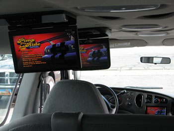 15 passenger van - installed a Kenwood Excelon AM/FM/CD/DVD indash navigation entertainment system with built-in Garmin navigation, Parrot Bluetooth and back-up camera, together with a 11.2" Planet Audio flip down monitor with built in DVD and a 12.1" Valor monitor.