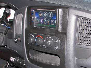 2002 Dodge Ram. Installed a Kenwood Excelon Double Din AM/FM/CD 6.1" Monitor Navigation System with Bluetooth, HD & Pandora with a Custom Dash Bezel. Salt Lake Store.