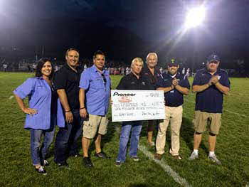 Timpanogos vs Timpview High School Football game. Pioneer donated $1,000.00 to Timpanogos School. Gave Pioneer Car Audio demos encouraging safe driving while sounding better!