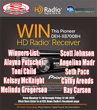KSL News Radio - Pioneer Radio Giveaway Winners List