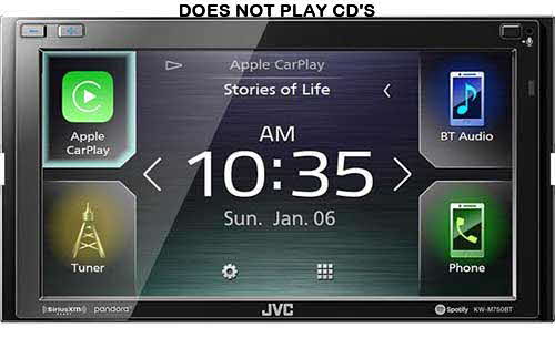 JVC Double DIN Digital Media Receiver with a 6.8" Clear Resistive Touchscreen, Apple CarPlay & Android Auto