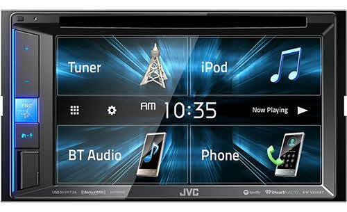 JVC Multimedia Receiver featuring 6.2" WVGA Clear Resistive Touch Monitor / Bluetooth / 13-Band EQ / JVC Remote App Compatibility