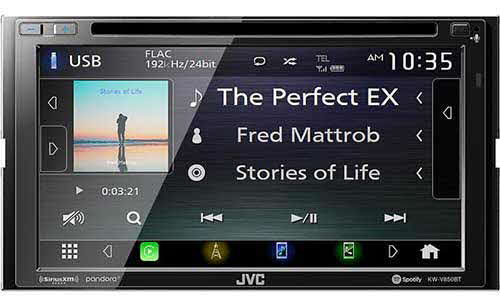 JVC Multimedia Receiver 6.8" Clear Resistive Touchscreen,  Apple CarPlay, Android Auto, High-Res Audio, Maestro Ready, Bluetooth�, 13-Band EQ