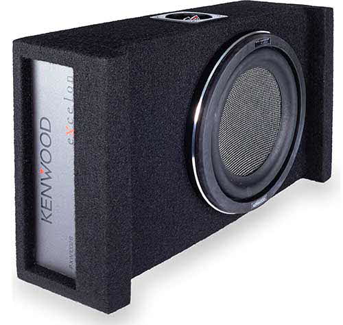 KENWOOD EXCELON Shallow sealed enclosure with one 10" 4-ohm subwoofer