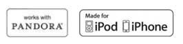 Works with Pandora, Made for Ipod and Iphone