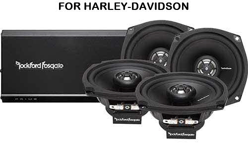 ROCKFORD FOSGATE Prime Series 4-channel amplifier/speaker system for select 1998-2013 Harley-Davidson motorcycles