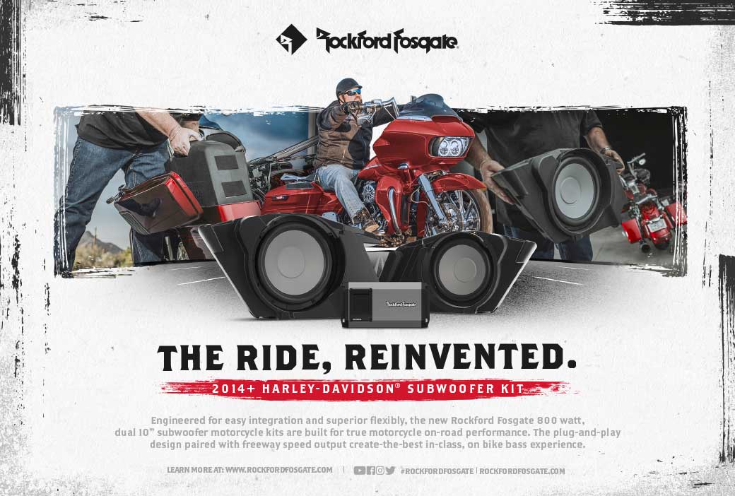 Rockford Fosgate 2014+ Harley Davidson Subwoofer Kit