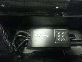Harley Install: 2 Rockford Fosgate amps, Rockford 6x9 Power Coax Speakers and Rockford 6" Power Coax Speakers.