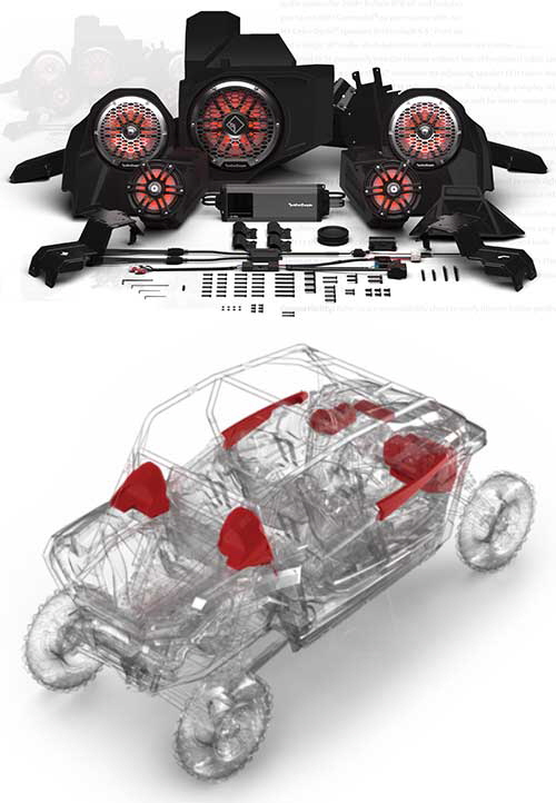 ROCKFORD FOSGATE Stage 6 Aftermarket 1,500-Watt Audio System for 2024+ RZR XP w/ Ride Command ROCKFORD FOSGATE Stage 6 Aftermarket 1,500-Watt Audio System for 2024+ RZR XP w/ Ride Command