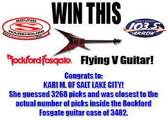 Congrats to Kari M. of Salt Lake City - Winner of the Rockford Guitar Contest
