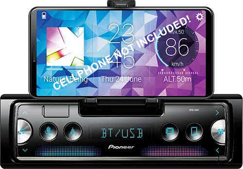 PIONEER - Pioneer Smart Sync Smartphone Receiver Featuring Built-In Cradle for Smartphone, Enhanced Multimedia Functions, USB Port and Built-in Bluetooth®