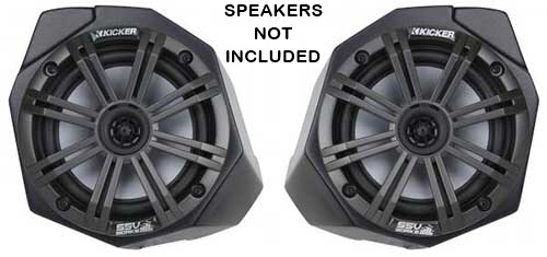 SSV Works Can-Am Maverick X3 6.5� Front Speaker Pods - Unloaded