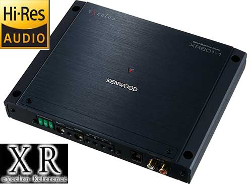 KENWOOD eXcelon Reference Series mono subwoofer amplifier with 600 watts RMS at 2 ohms 