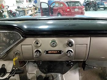 Late 50�s Chevy Fleetside Truck. Installed a Retro Radio Specific head unit and a pair of Kenwood speakers in the doors