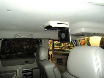 2003 Hummer H2. Installed a JVC Double Din Navigation Receiver with Bluetooth, Audiovox 10" Overhead Monitor and a Back-Up Camera. Designed & Installed at our Orem Store.