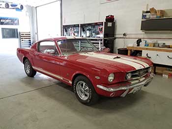 66 Mustang. Installed an alarm with starter interrupt. Nice ride!