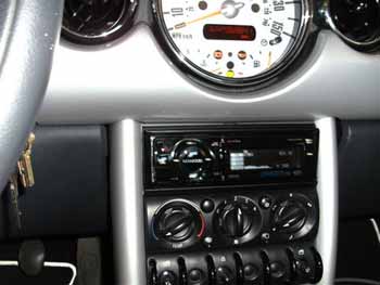 Mini Cooper - Installed Diamond Audio component speaker system, Diamond Audio D3 6X9 co-axial speakers, Kenwood 5-channel Excelon amplifier which was specially mounted under the driver's seat in the floor, Kenwood shallow 10" subwoffer and Kenwood Excelon AM/FM/CD player.