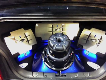 2005 Saleen Mustang. Installed 3 Phoenix Gold power amplifiers and Phoenix Gold titanium elite subwoofer with Phoenix Gold component system and a Kenwood multimedia with navigation together with a custom trunk floating amplifier rack and dbass enclosure with LED lights.